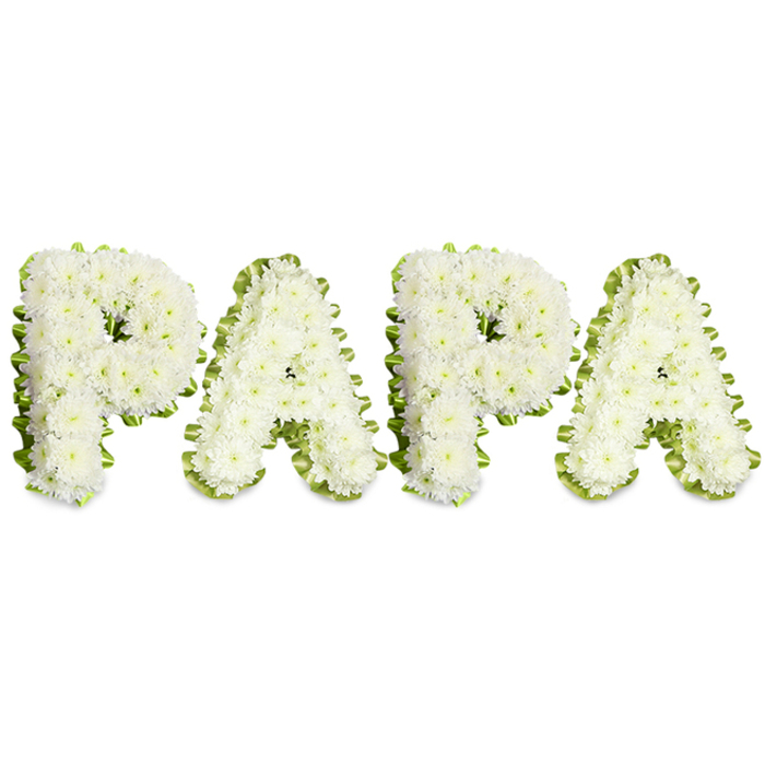 WHITE CHRYSANTHEMUMS PAPA TRIBUTE